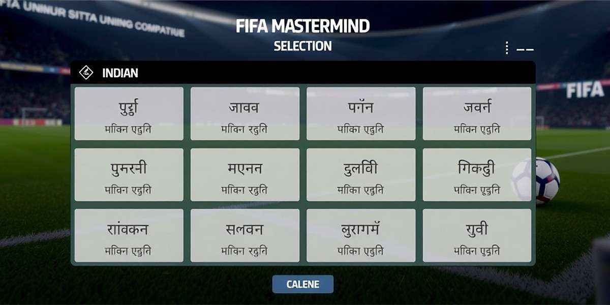 FIFA Mobile Mastermind - Indian Language Support FIFA Mobile Mastermind language selection screen showing 11 Indian language options